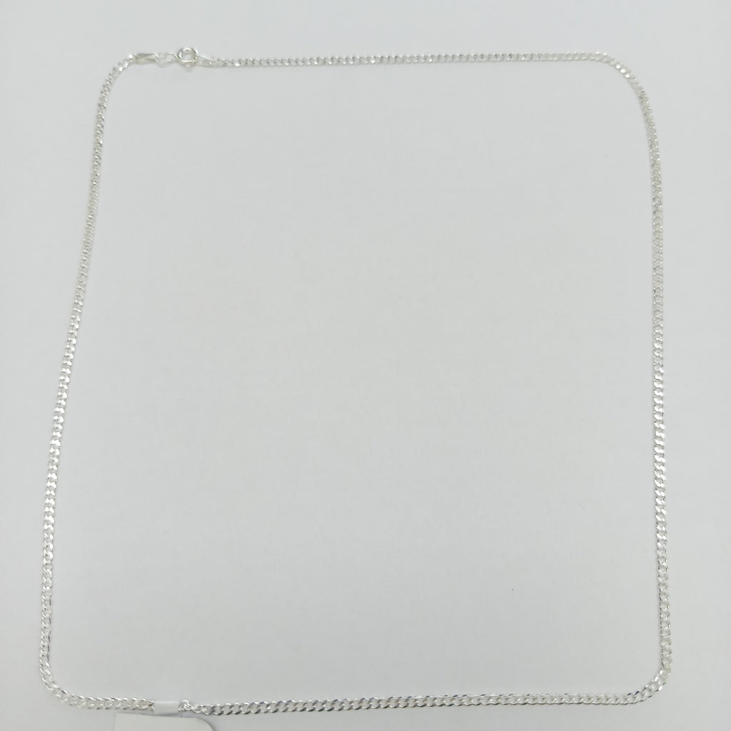 CADENA TEJIDO BARBADO PLATA .925 55 CM 5.5 GR (NUEVO)