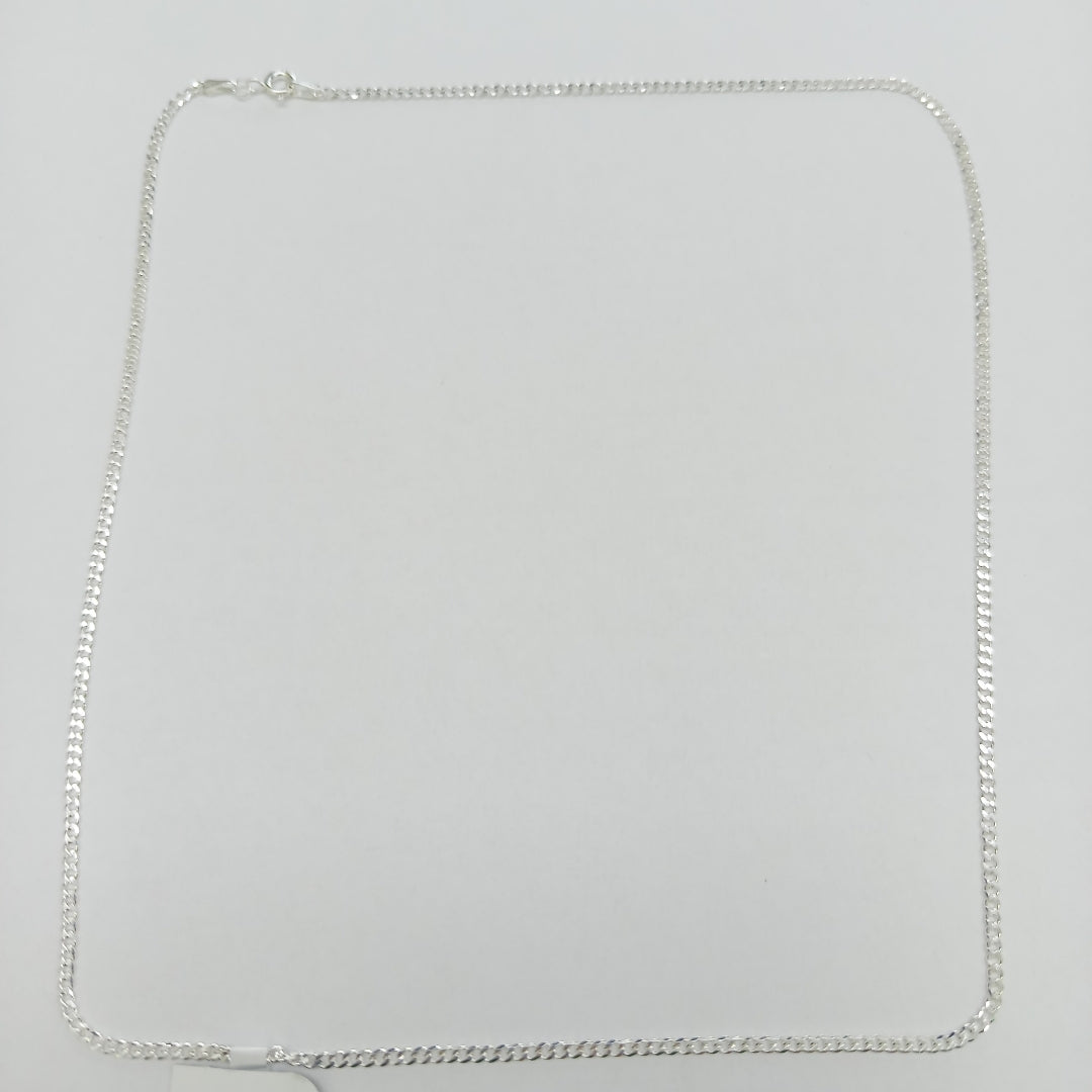 CADENA TEJIDO BARBADO PLATA .925 55 CM 5.5 GR (NUEVO)