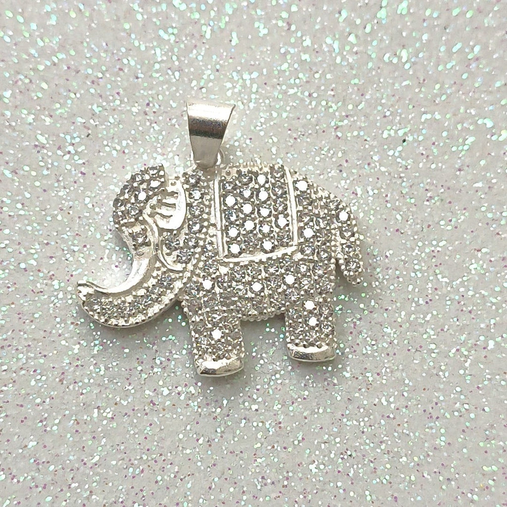 DIJE ELEFANTE C/CIRCONIAS PLATA .925 5.4 GR (NUEVO)