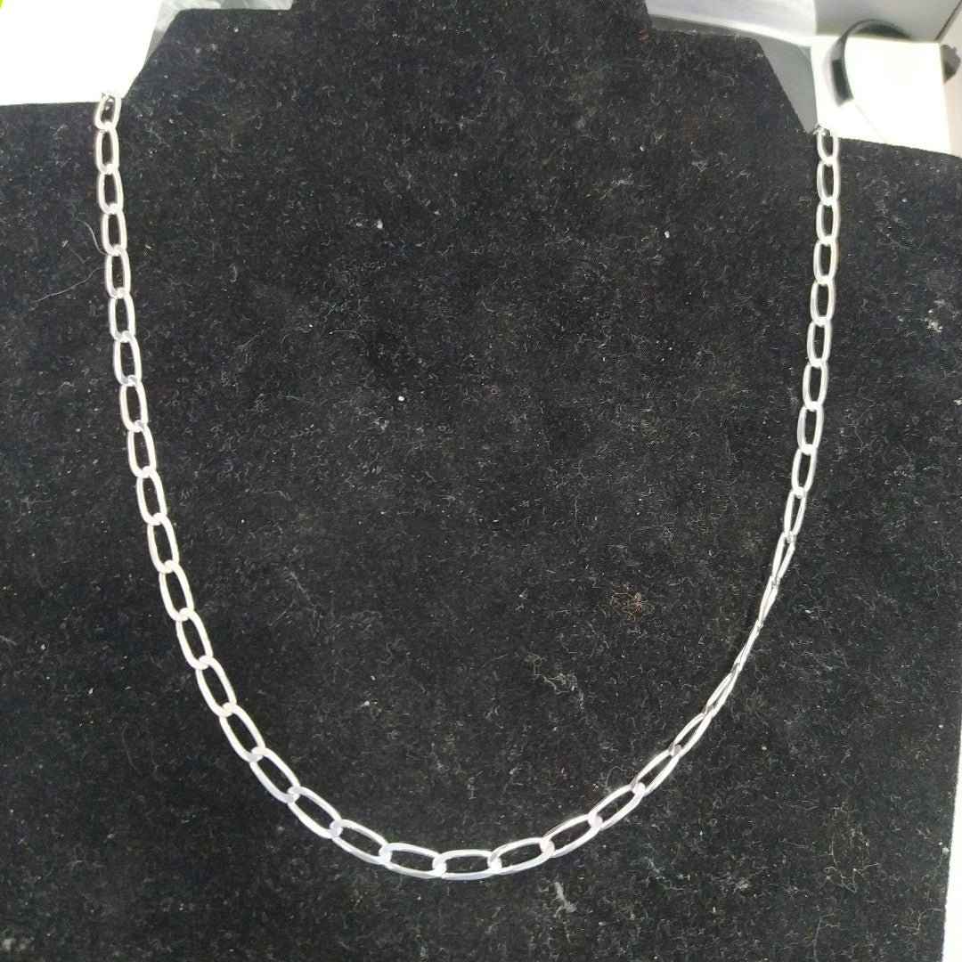 CADENA TEJIDO ESLABONES PLATA .925 55 CM 10.3 GR (NUEVO)