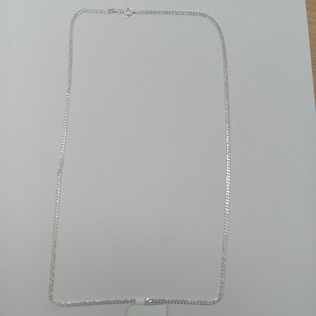 CADENA TEJIDO BARBADO PLATA .925 55 CM 5.3 GR (NUEVO)
