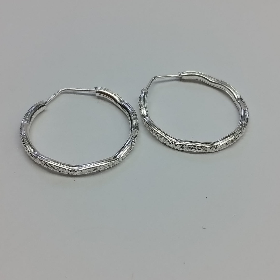 PAR ARRACADAS LABRADAS PLATA .925 2.5 GR (NUEVO)