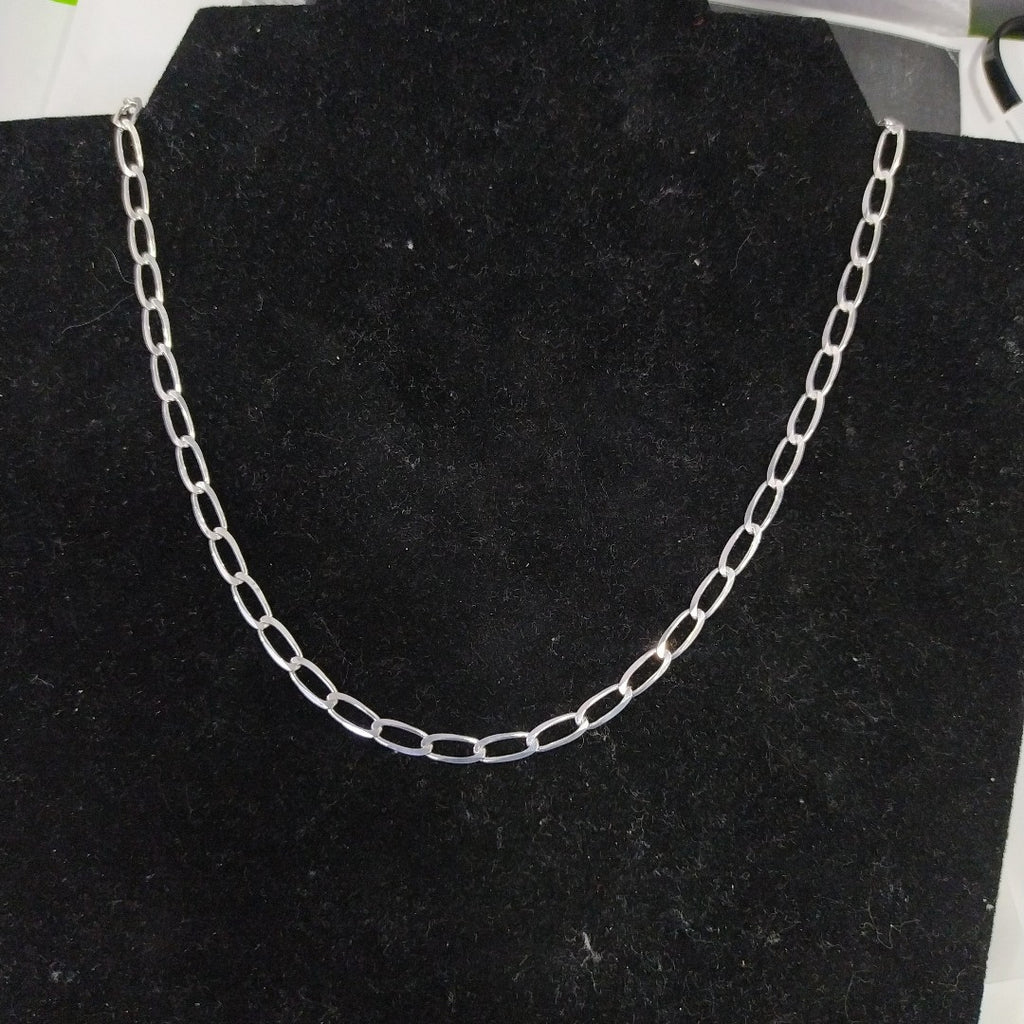 CADENA TEJIDO ESLABONES PLATA .925 60 CM 10.6 GR (NUEVO)