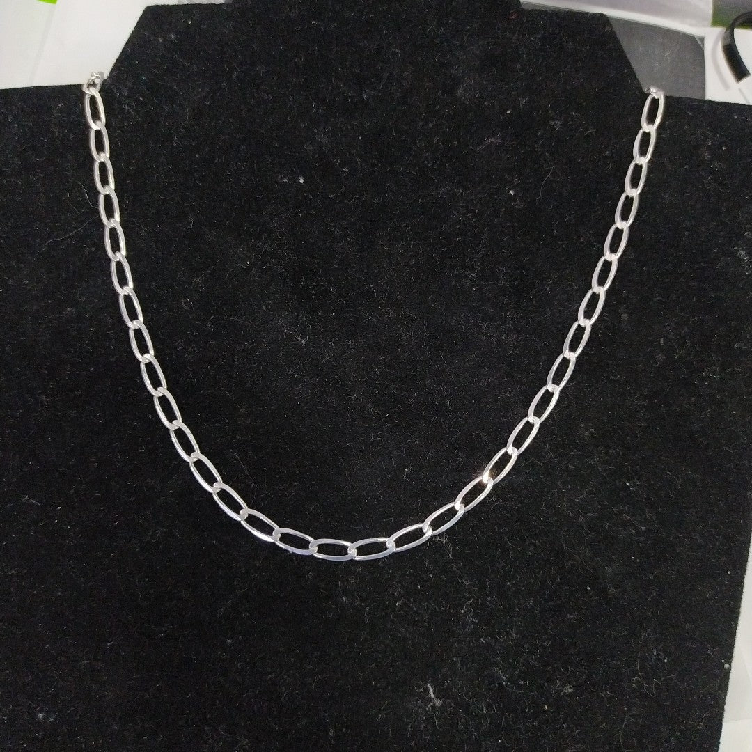 CADENA TEJIDO ESLABONES PLATA .925 60 CM 10.6 GR (NUEVO)