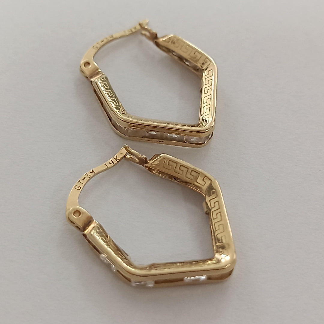 ARRACADAS PAR ORO 14 K 2 GRMS (SEMINUEVO)