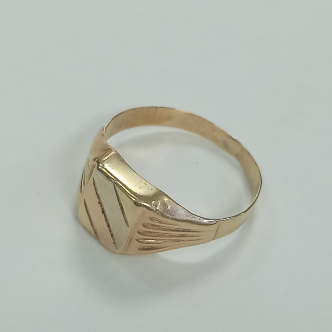 ANILLO ORO COMBINADO 14 K 3,20 GRMS (SEMINUEVO)