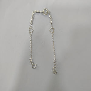 PULSERA TEJIDO LLAVE PLATA .925 18 CM 2.3 GR (NUEVO)