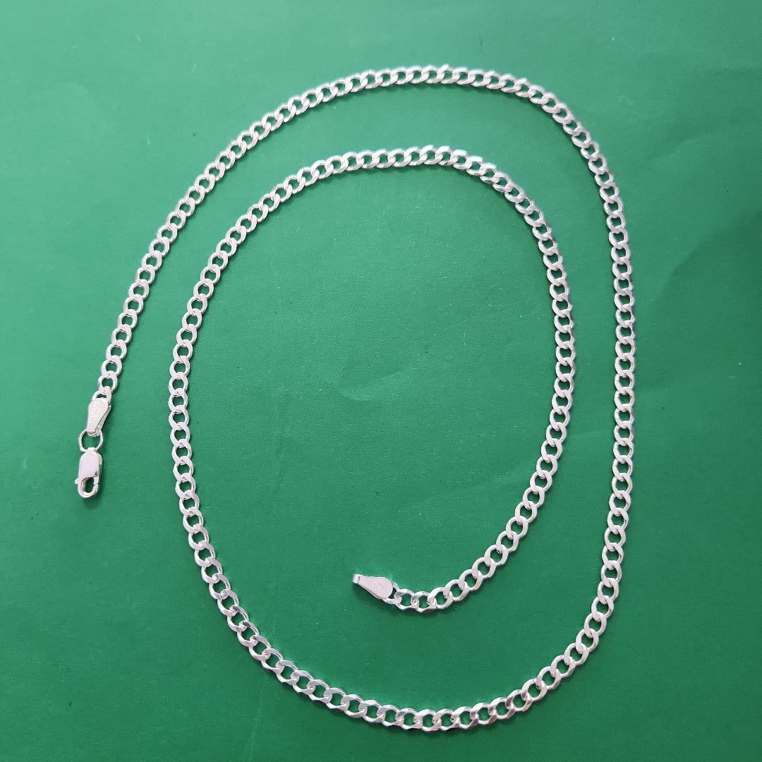 CADENA TEJIDO BARBADO PLATA .925 60 CM 12.9 GR (NUEVO)