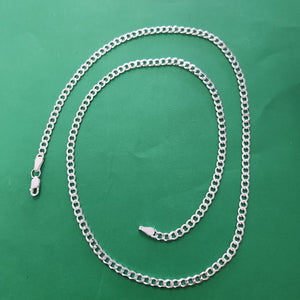 CADENA TEJIDO BARBADO PLATA .925 60 CM 12.9 GR (NUEVO)