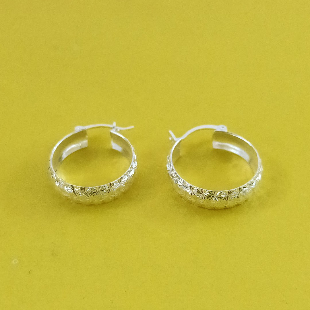 PAR ARRACADAS FACETADAS PLATA .925 3.4 GR (NUEVO)