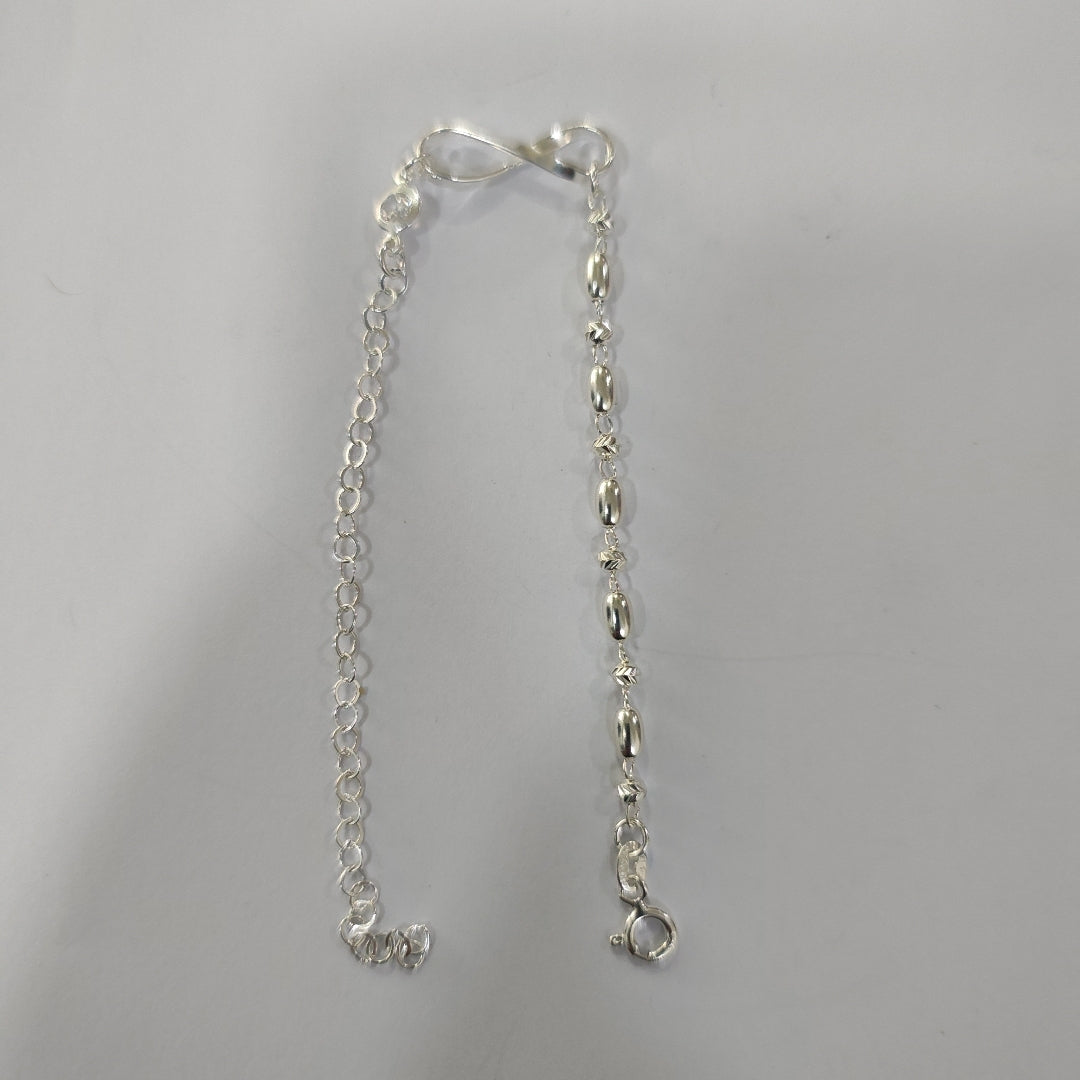 PULSERA TEJIDO ESPECIAL PLATA .925 18 CM 2.6 GR (NUEVO)