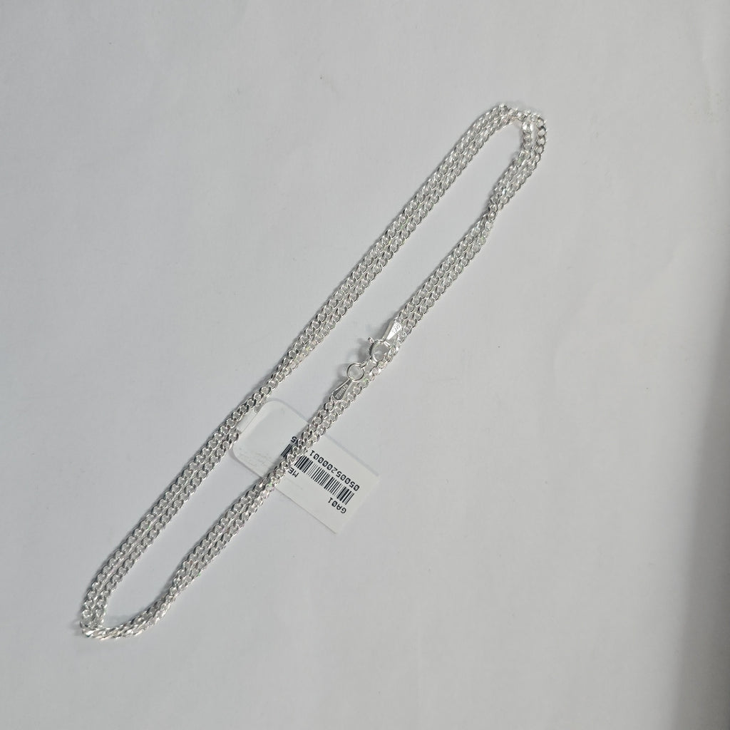 CADENA TEJIDO BARBADO PLATA .925 60 CM 5.6 GR (NUEVO)