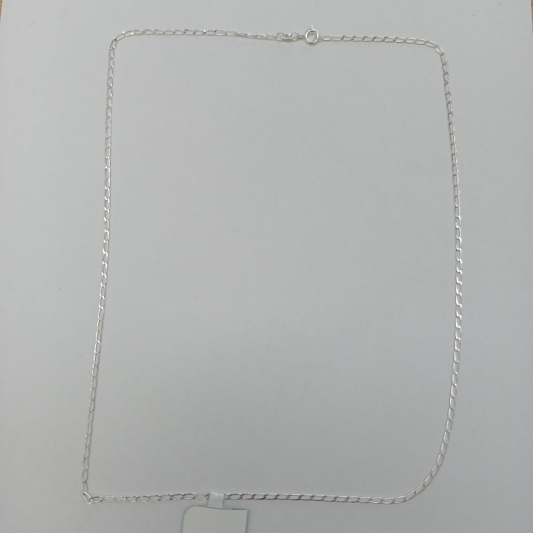 CADENA TEJIDO ESLABONES PLATA .925 60 CM 3.1 GR (NUEVO)