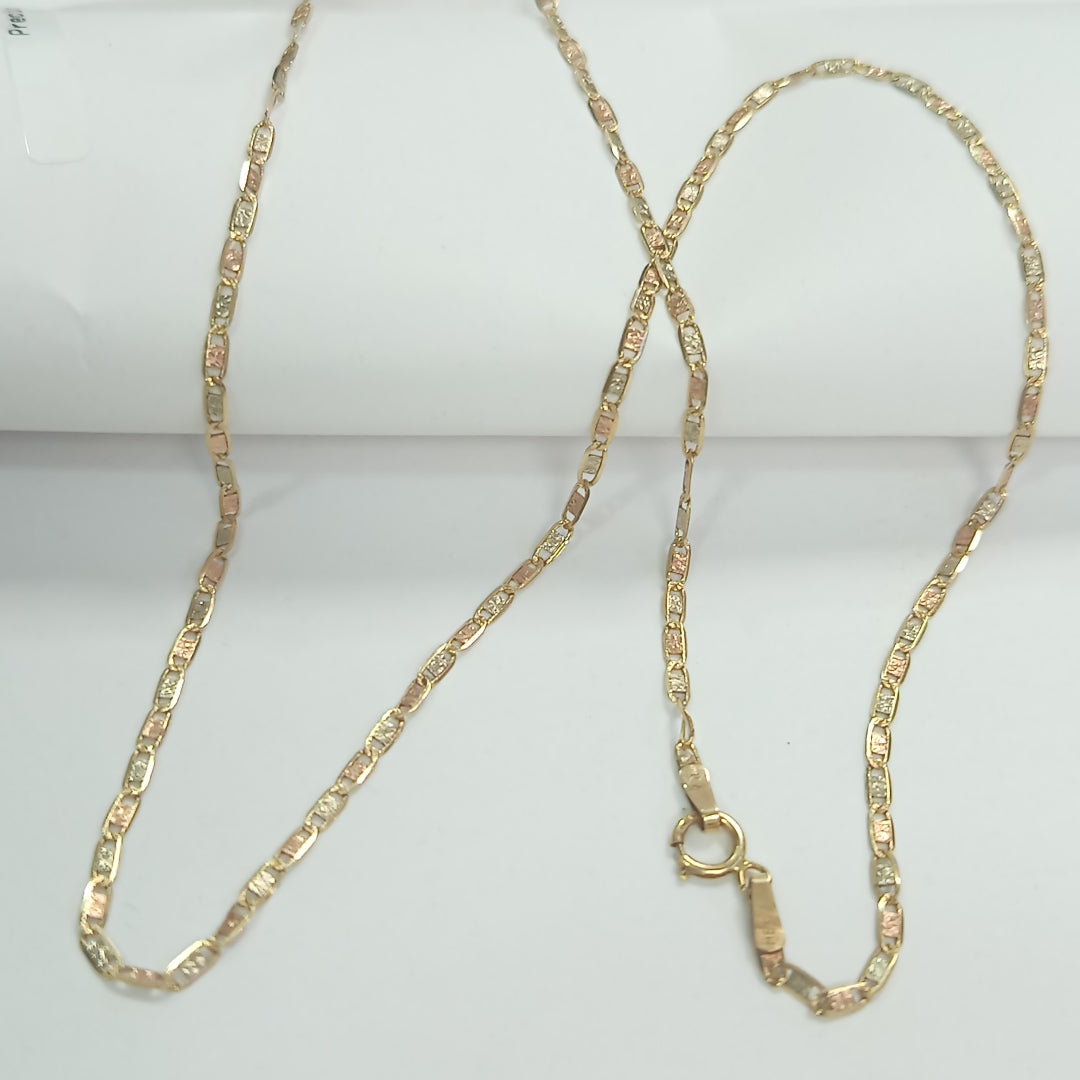 CADENA ORO COMBINADO 10 K 2,40 GRMS (SEMINUEVO)