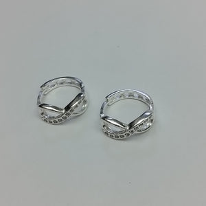 HUGGIES INFINITO CIRCONIAS PLATA .925 2.4 GR (NUEVO)