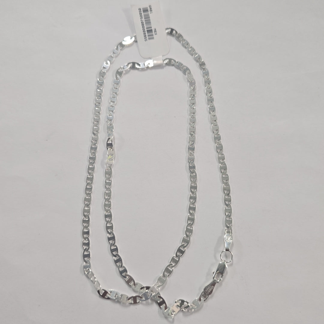 CADENA TEJIDO GUCHI PLATA .925 60 CM 9.3 GR (NUEVO)