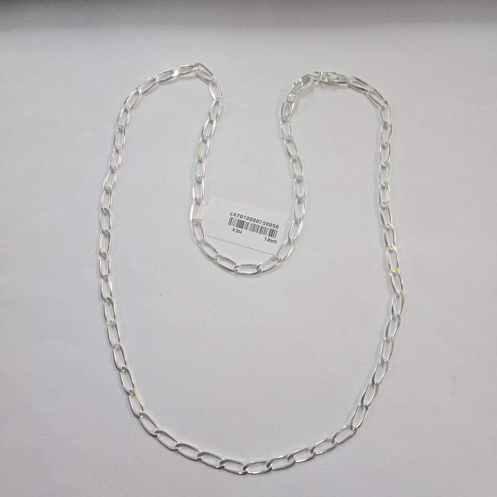 CADENA TEJIDO ESLABONES PLATA .925 55 CM 10.5 GR (NUEVO)