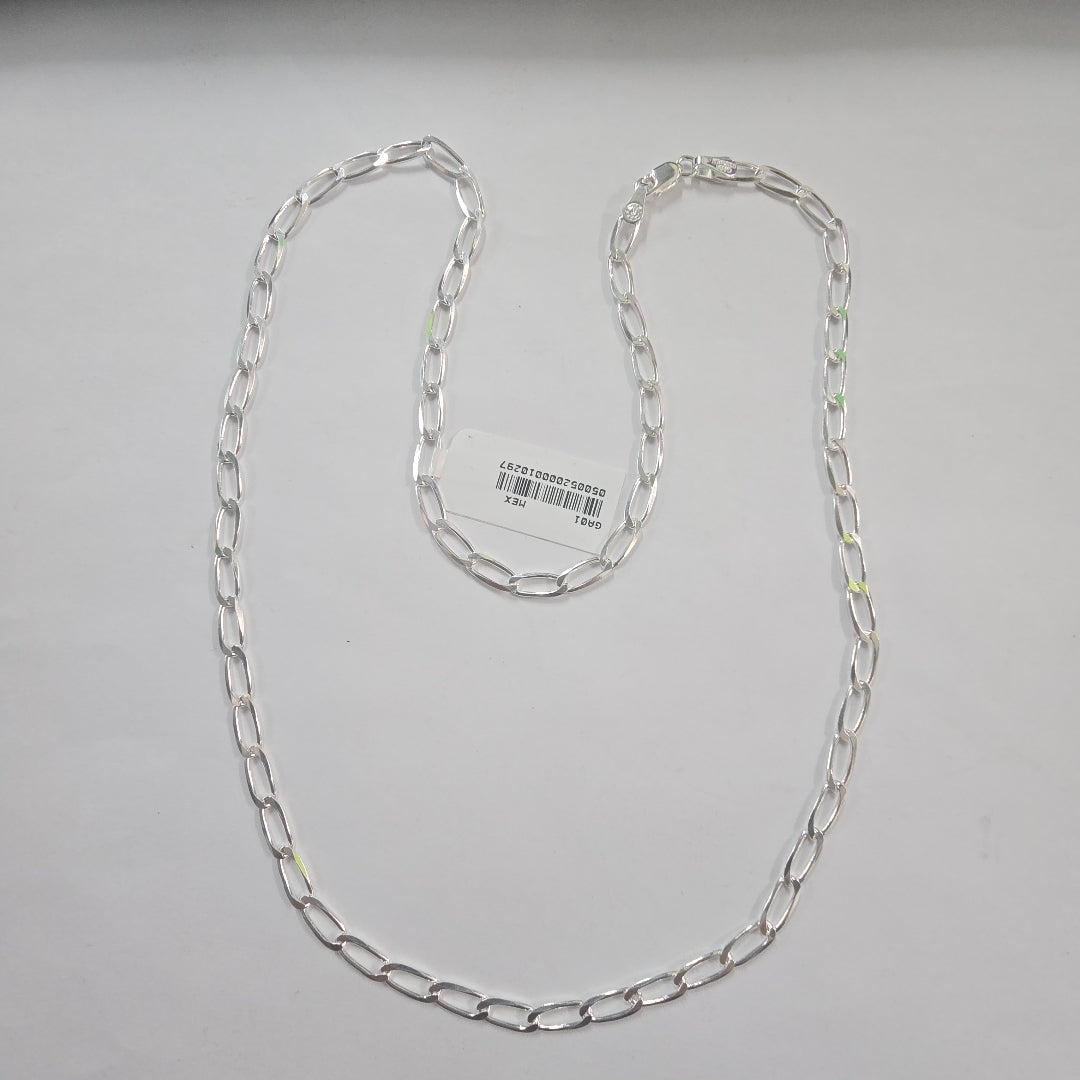 CADENA TEJIDO ESLABONES PLATA .925 55 CM 10.5 GR (NUEVO)