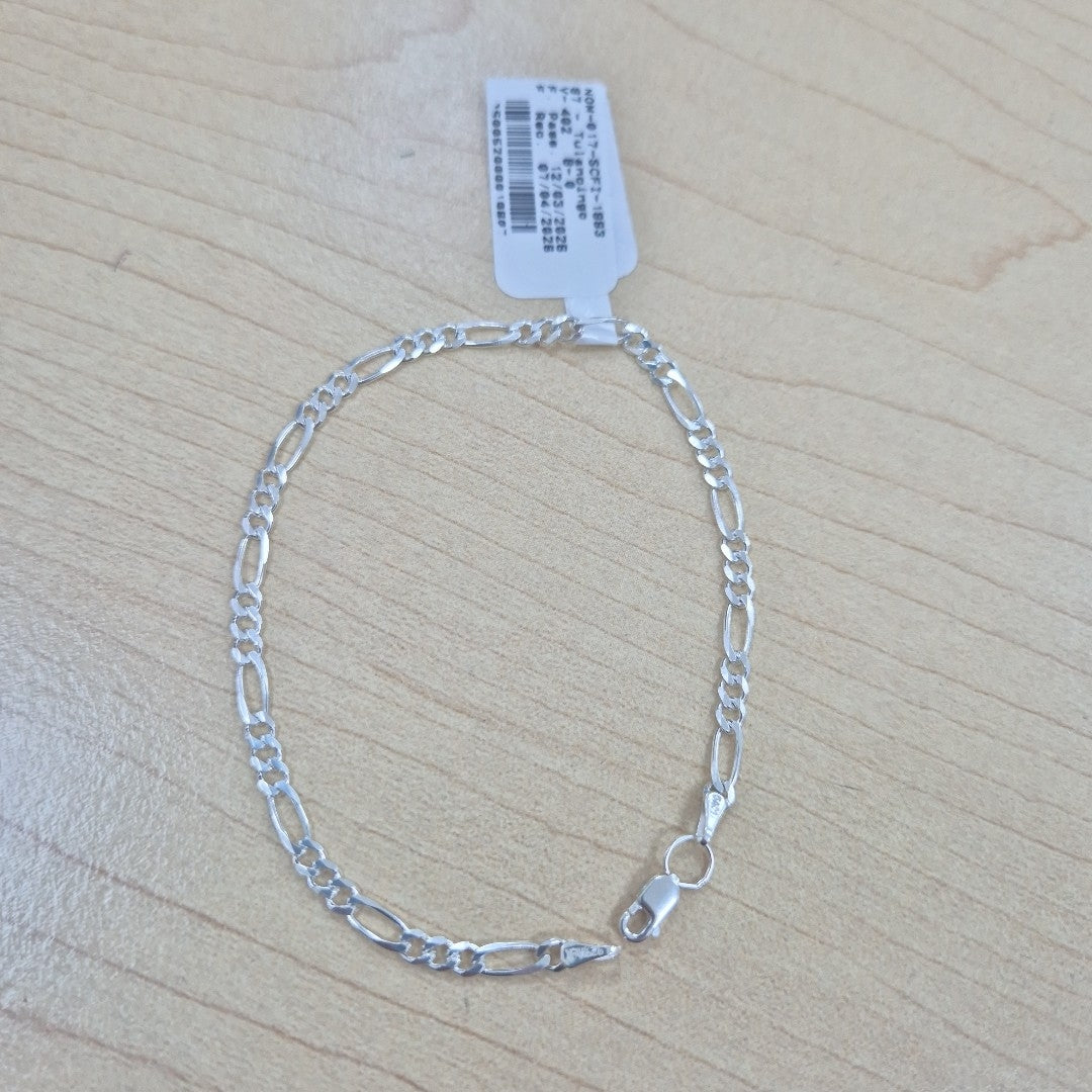 PULSERA TEJIDO 3X1 PLATA .925 18 CM 2.9 GR (NUEVO)
