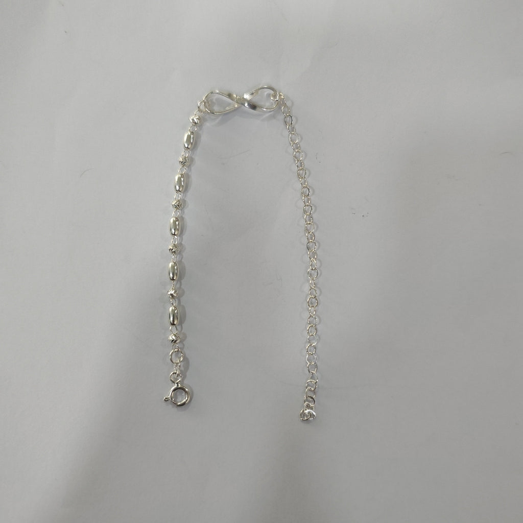 PULSERA TEJIDO INFINITO PLATA .925 18 CM 2.4 GR (NUEVO)