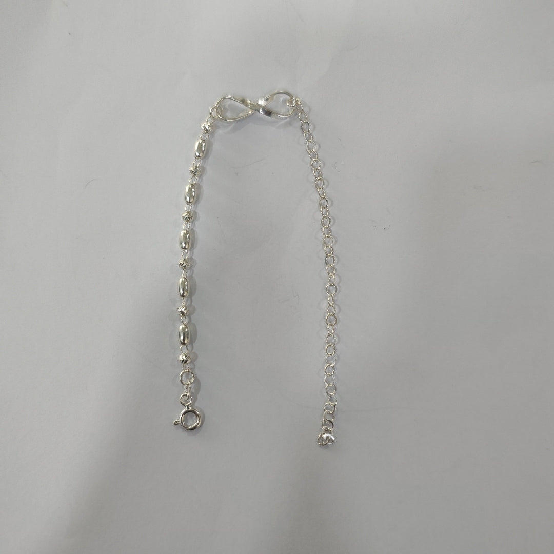 PULSERA TEJIDO INFINITO PLATA .925 18 CM 2.4 GR (NUEVO)