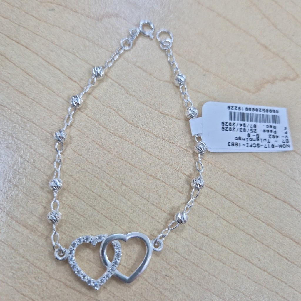 PULSERA TEJIDO TEJIDO ESPECIAL PLATA .925 18 CM 4 GR (NUEVO)