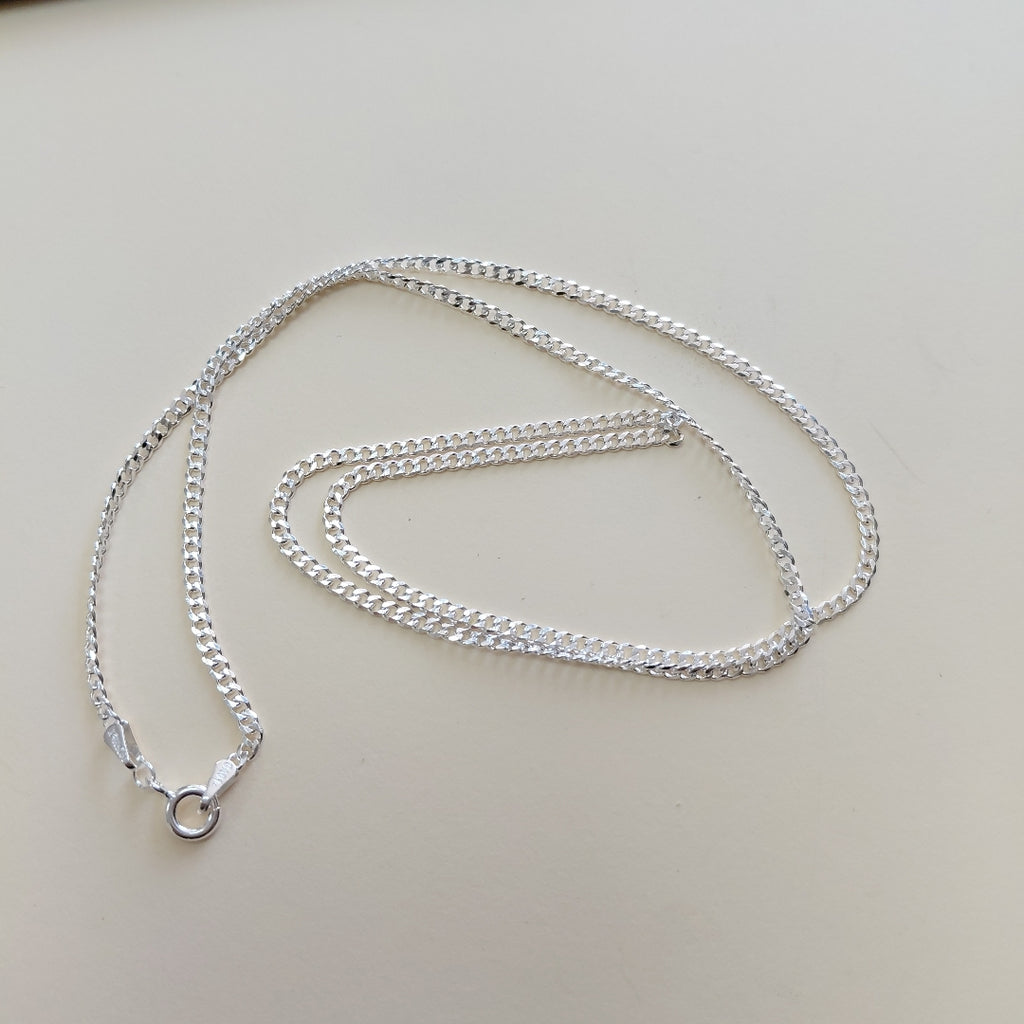 CADENA TEJIDO BARBADO PLATA .925 55 CM 5.4 GR (NUEVO)