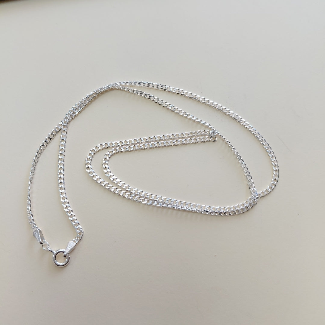 CADENA TEJIDO BARBADO PLATA .925 55 CM 5.4 GR (NUEVO)