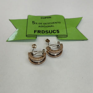 ARETES PAR ORO COMBINADO 14 K 7.7 GRMS (SEMINUEVO)