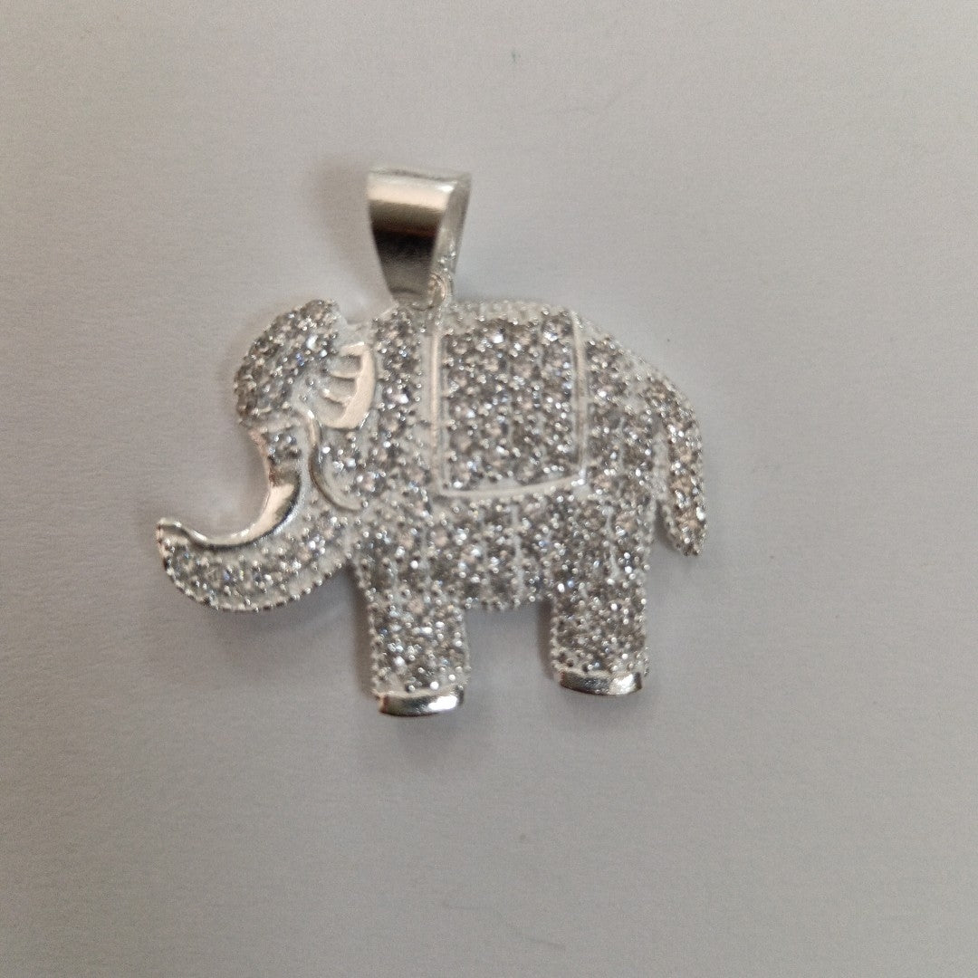 DIJE ELEFANTE C/CIRCONIAS PLATA .925 5.4 GR (NUEVO)