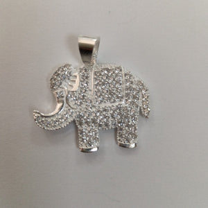 DIJE ELEFANTE C/CIRCONIAS PLATA .925 5.4 GR (NUEVO)