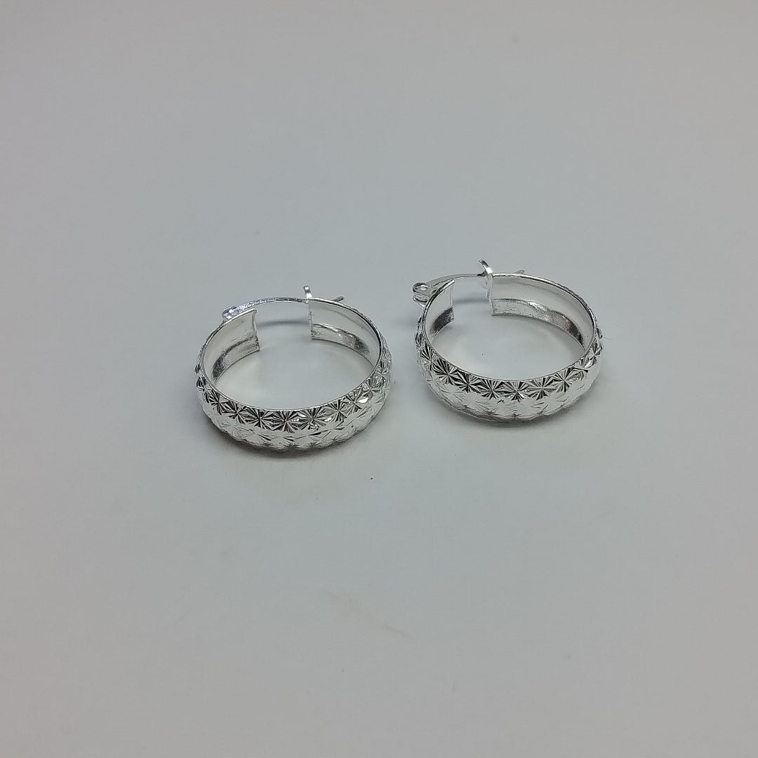 PAR ARRACADAS FACETADAS PLATA .925 3.5 GR (NUEVO)