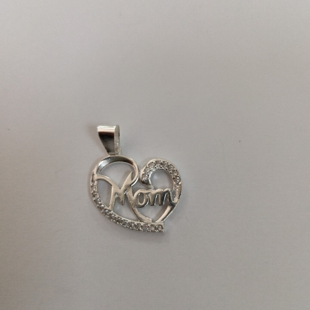 DIJE CORAZON C/CIRCONIAS PLATA .925 3.3 GR (NUEVO)