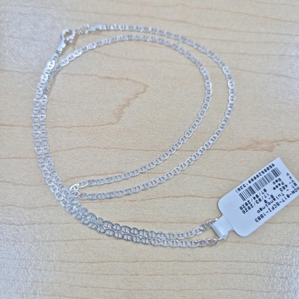 CADENA TEJIDO GUCHI PLATA .925 55 CM 3.3 GR (NUEVO)