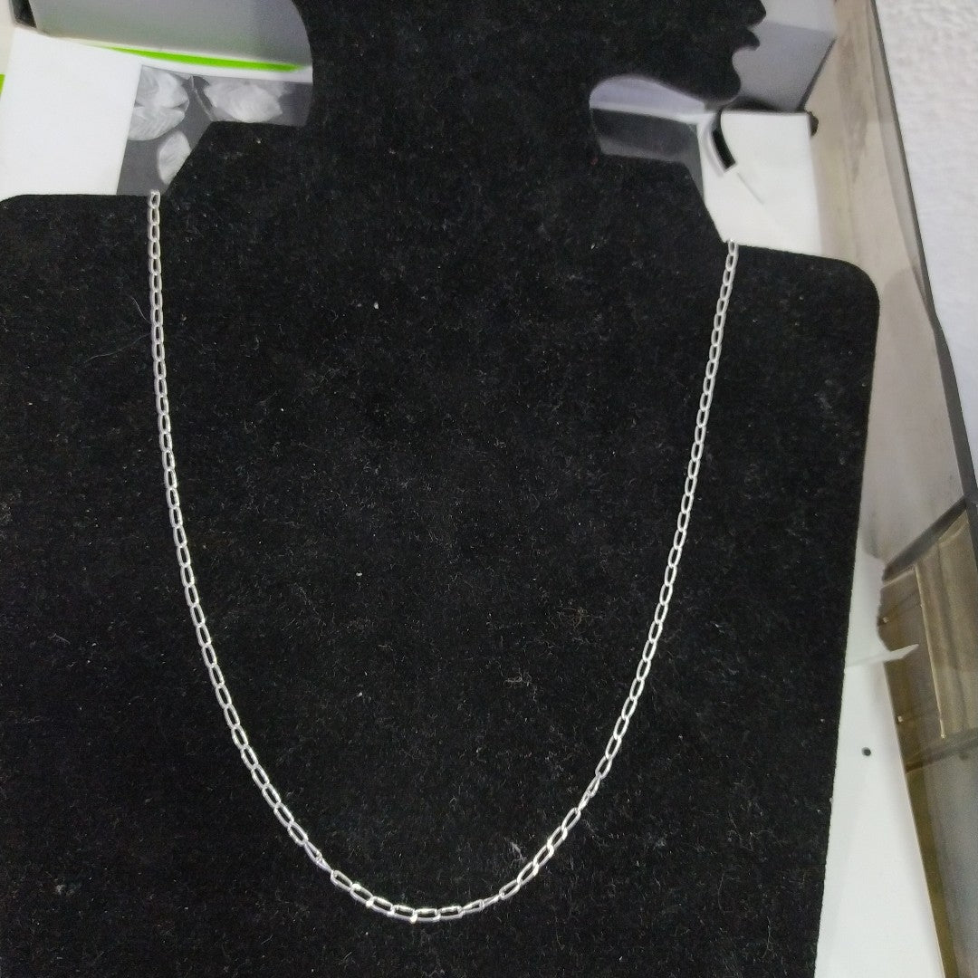 CADENA TEJIDO ESLABONES PLATA .925 55 CM 2.9 GR (NUEVO)