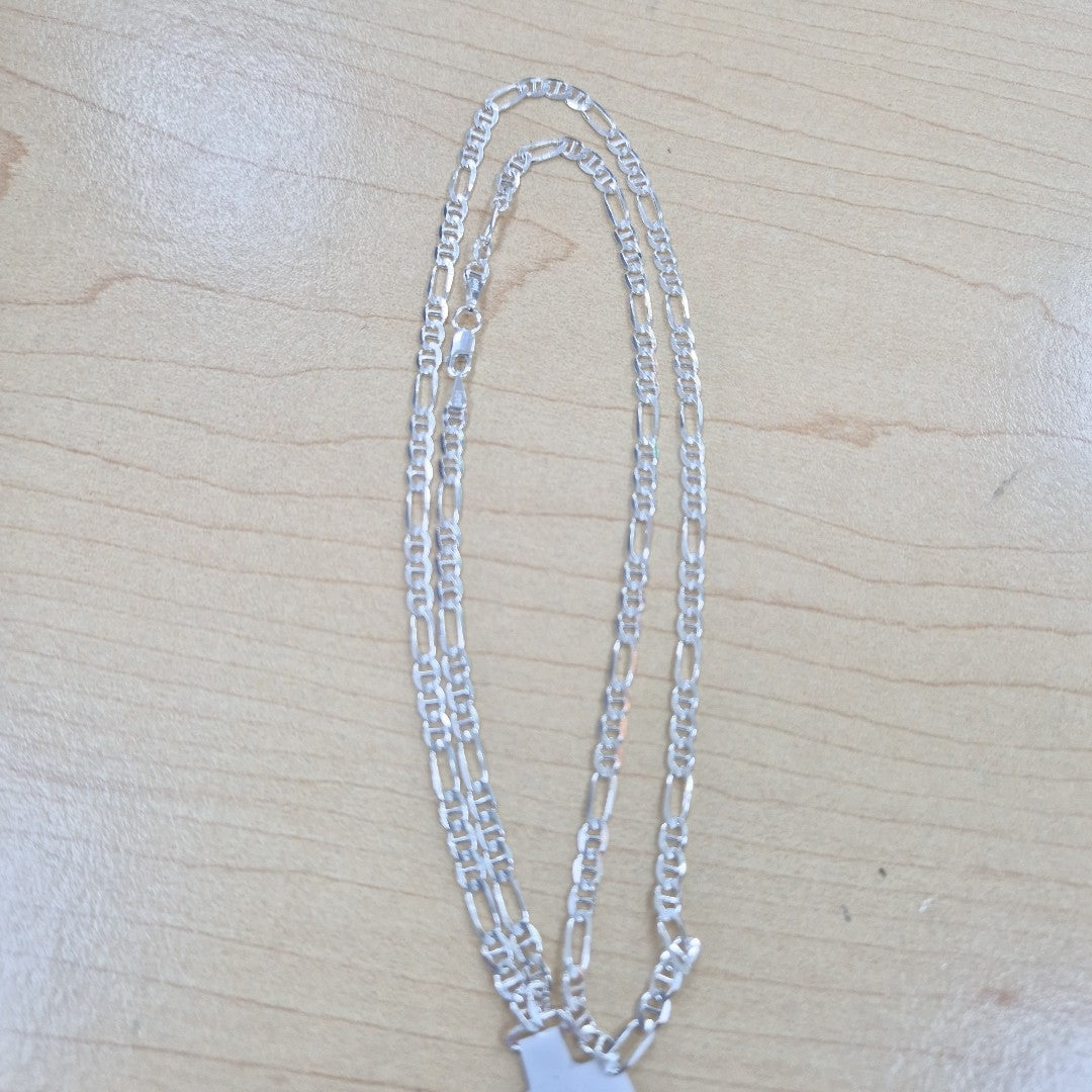 CADENA TEJIDO MARINERO PLATA .925 55 CM 7.4 GR (NUEVO)