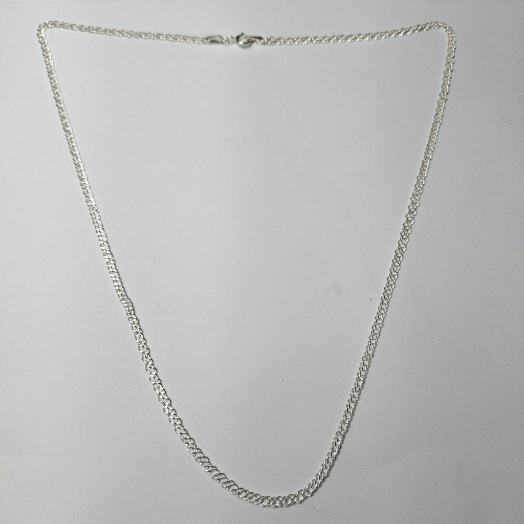 CADENA TEJIDO ESLABONES PLATA .925 55 CM 4.1 GR (NUEVO)