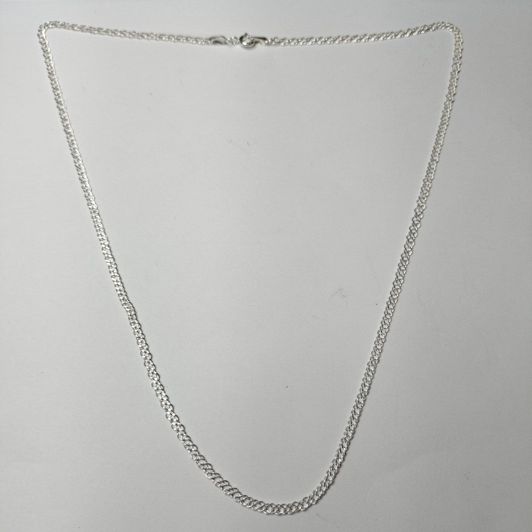 CADENA TEJIDO ESLABONES PLATA .925 55 CM 4.1 GR (NUEVO)