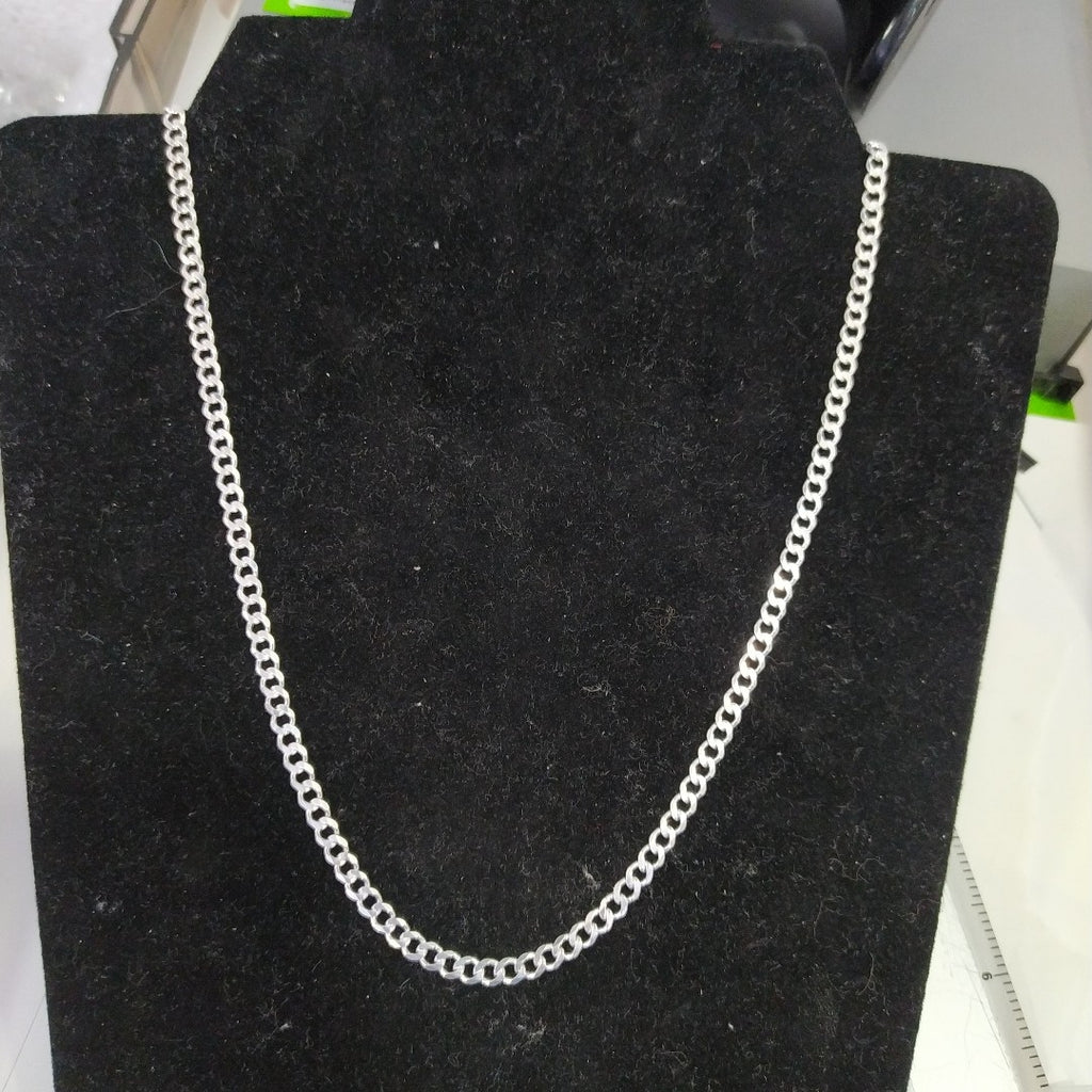 CADENA TEJIDO BARBADO PLATA .925 60 CM 13.7 GR (NUEVO)
