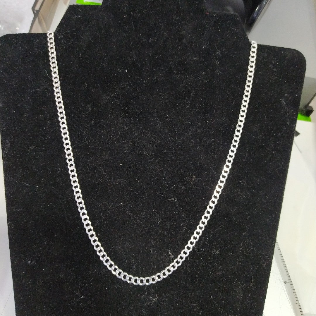 CADENA TEJIDO BARBADO PLATA .925 60 CM 13.7 GR (NUEVO)