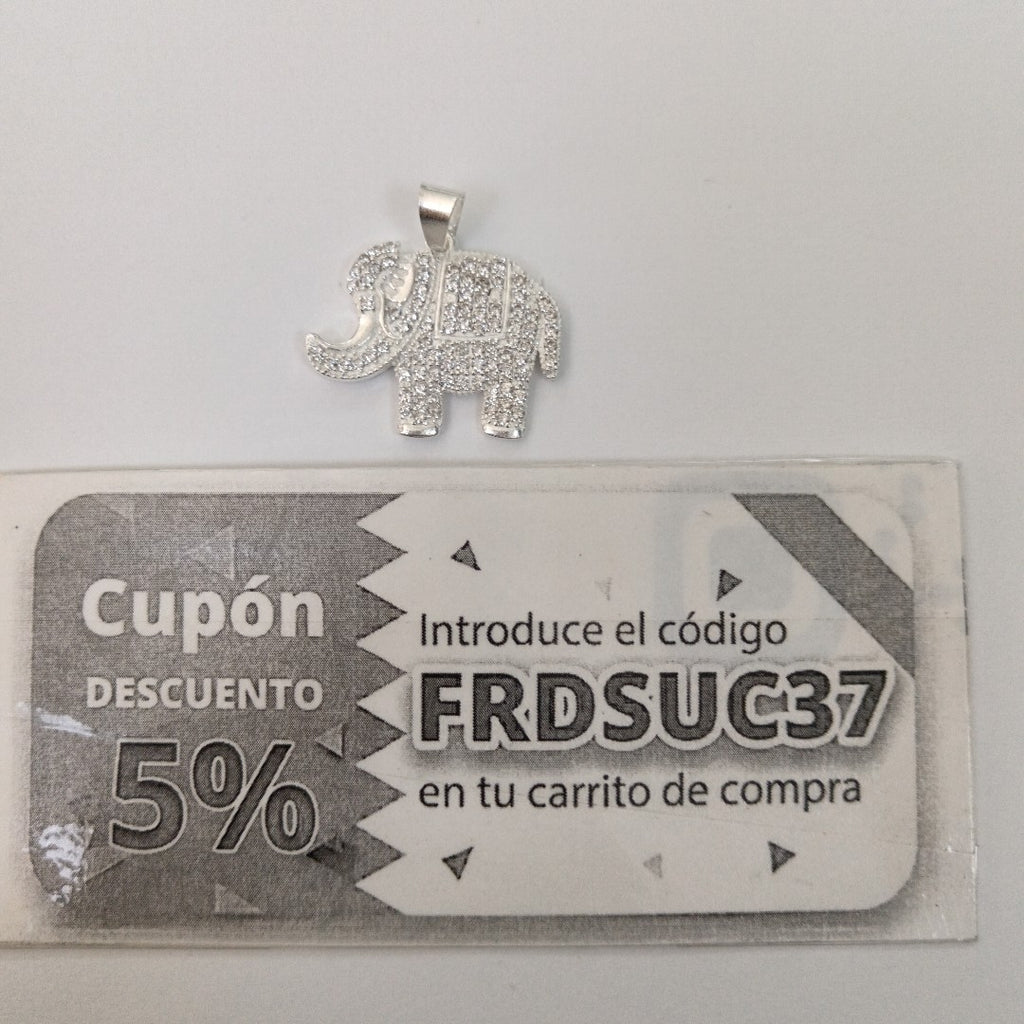 DIJE ELEFANTE C/CIRCONIAS PLATA .925 5.2 GR (NUEVO)