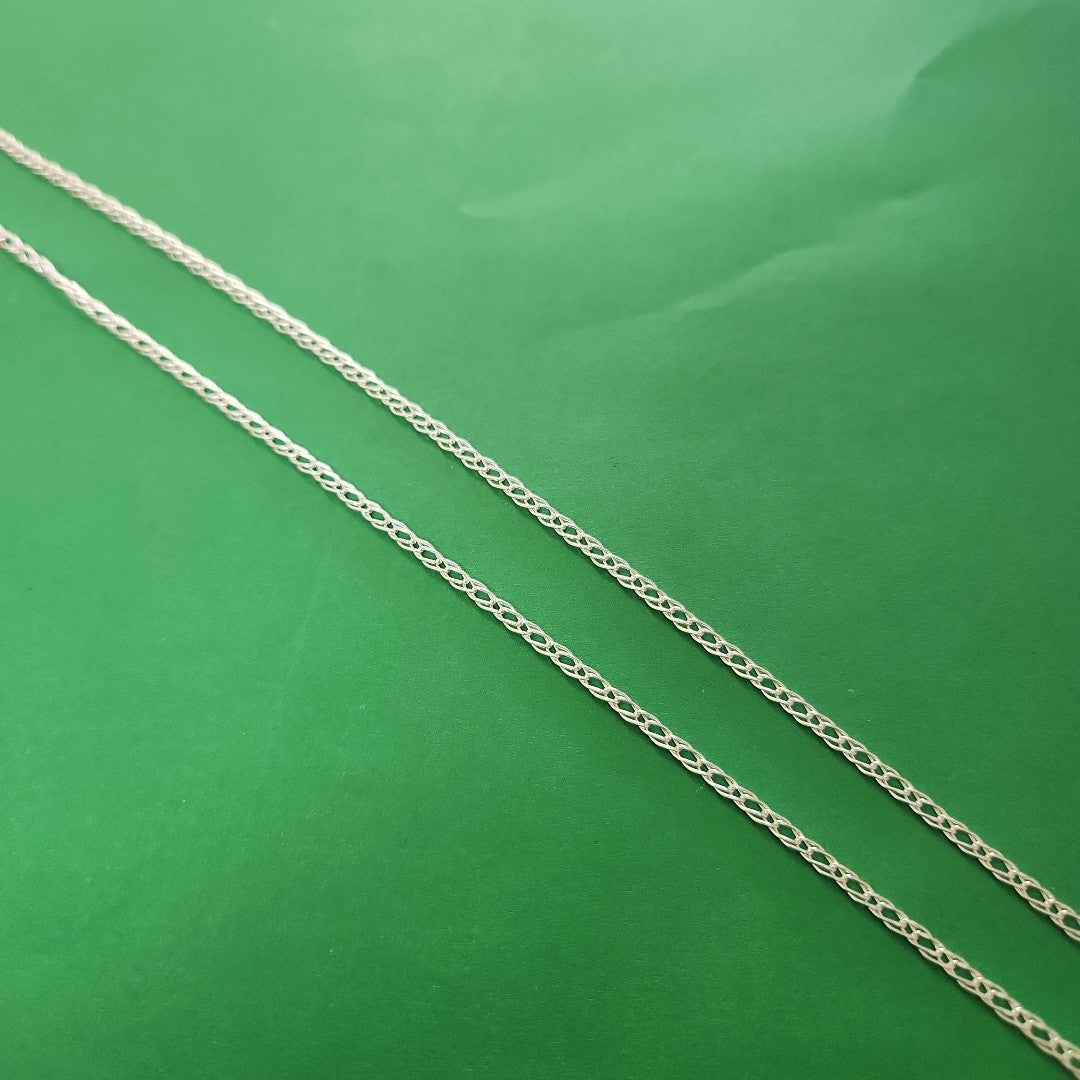 CADENA TEJIDO ESLABONES PLATA .925 50 CM 3.5 GR (NUEVO)