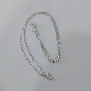 CADENA TEJIDO GUCHI PLATA .925 55 CM 3.6 GR (NUEVO)