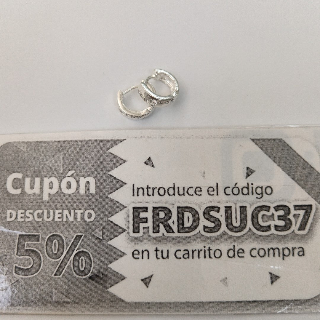 ARRACADAS C/CIRCONIAS PLATA .925 2.5 GR (NUEVO)