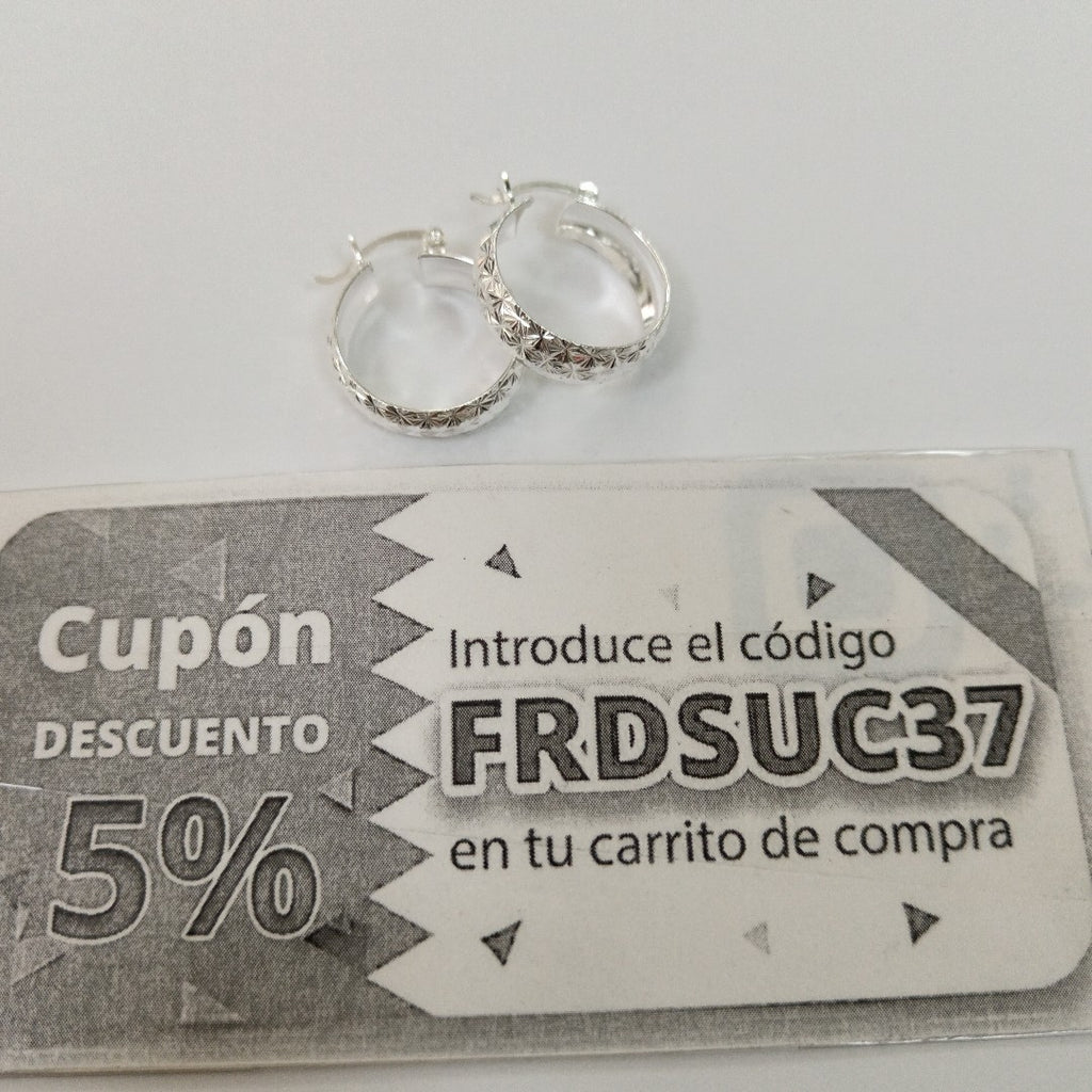 PAR ARRACADAS FACETADAS PLATA .925 3.4 GR (NUEVO)