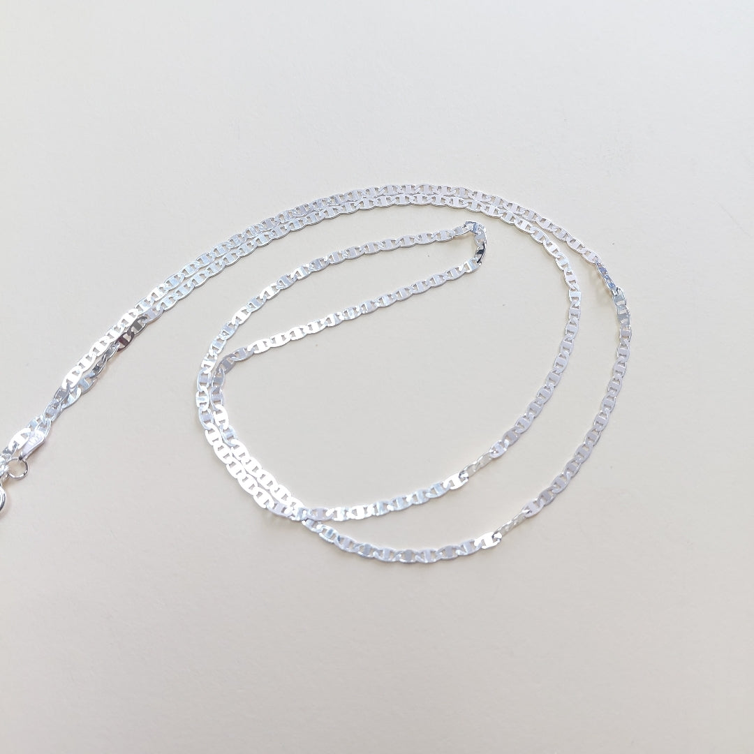 CADENA TEJIDO ESPEJO PLATA .925 60 CM 4.3 GR (NUEVO)