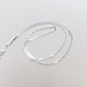 CADENA TEJIDO ESPEJO PLATA .925 60 CM 4.3 GR (NUEVO)
