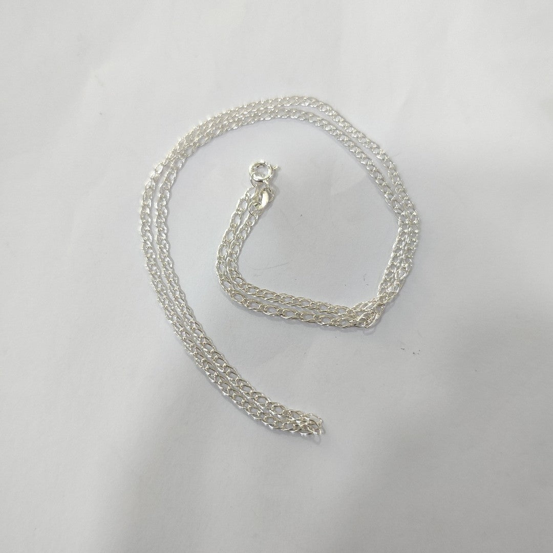 CADENA TEJIDO ESLABONES PLATA .925 50 CM 3.5 GR (NUEVO)