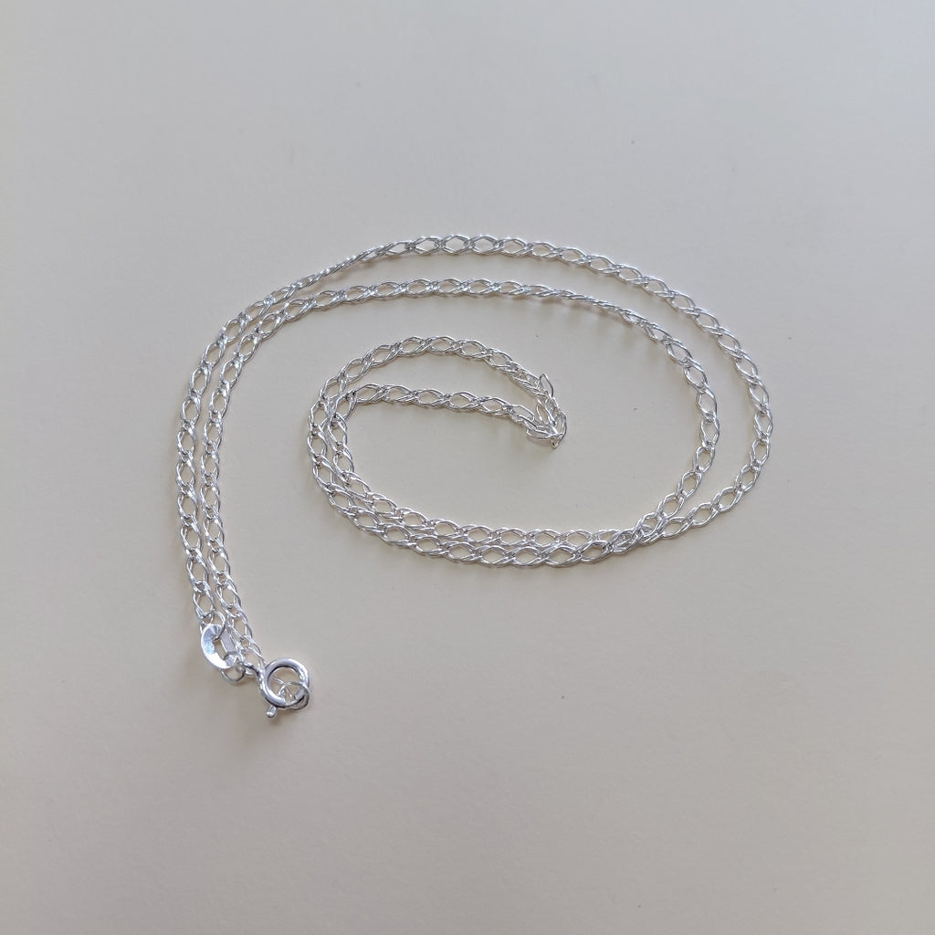 CADENA TEJIDO ESLABONES PLATA .925 50 CM 3.5 GR (NUEVO)