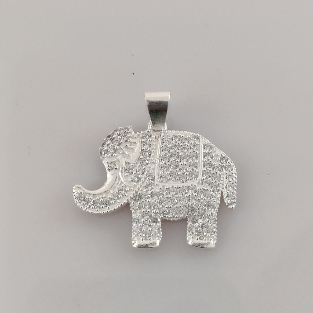DIJE ELEFANTE C/CIRCONIAS PLATA .925 5.3 GR (NUEVO)